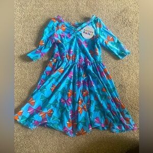 Dot Dot Smile NWT Toddler Girls Size 3/4 Blue Bows Ballerina Twirl Dress NEW